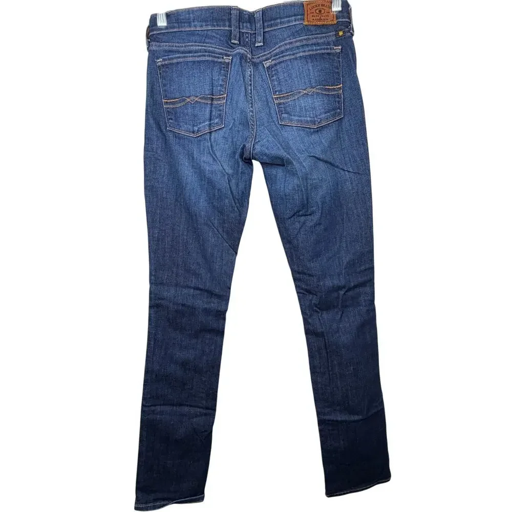 Lucky Brand NWOT Sandstorm Southside Charlie Straight Lower Mid-Rise Denim Jeans - Picture 5 of 8